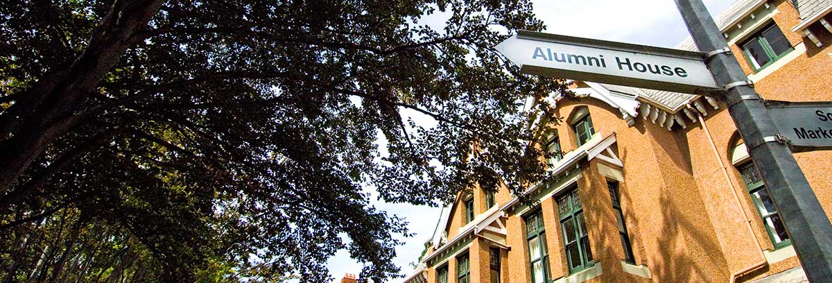 Alumni House Sign